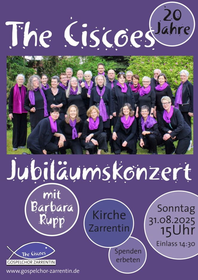 Plakat Jubiläumskonzert Ciscoes