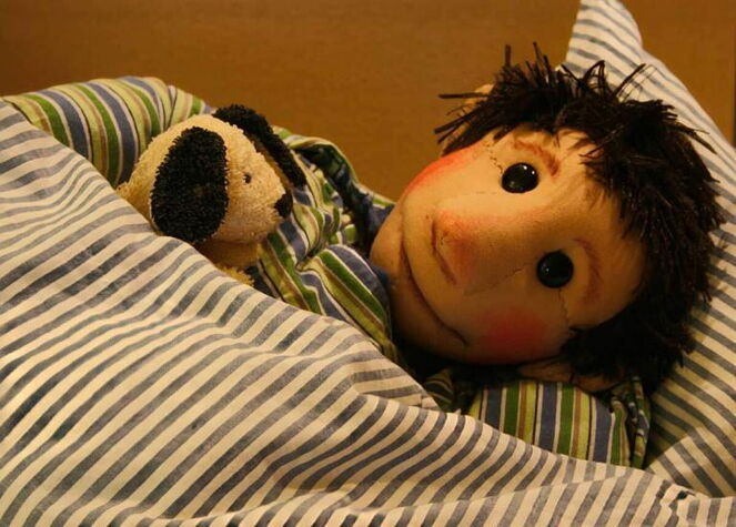 Foto: Puppenspiel „Bettmän kann nicht schlafen“. Fotoautorin: Cornelia Unrauh
